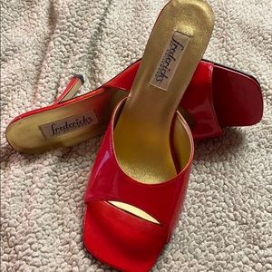 Frederick’s of Hollywood Red Slip on Heels